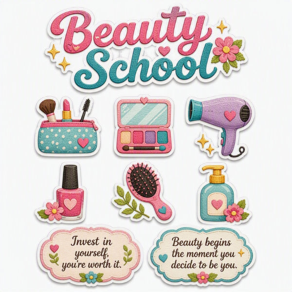 Beauty School-Premade Cutout Set