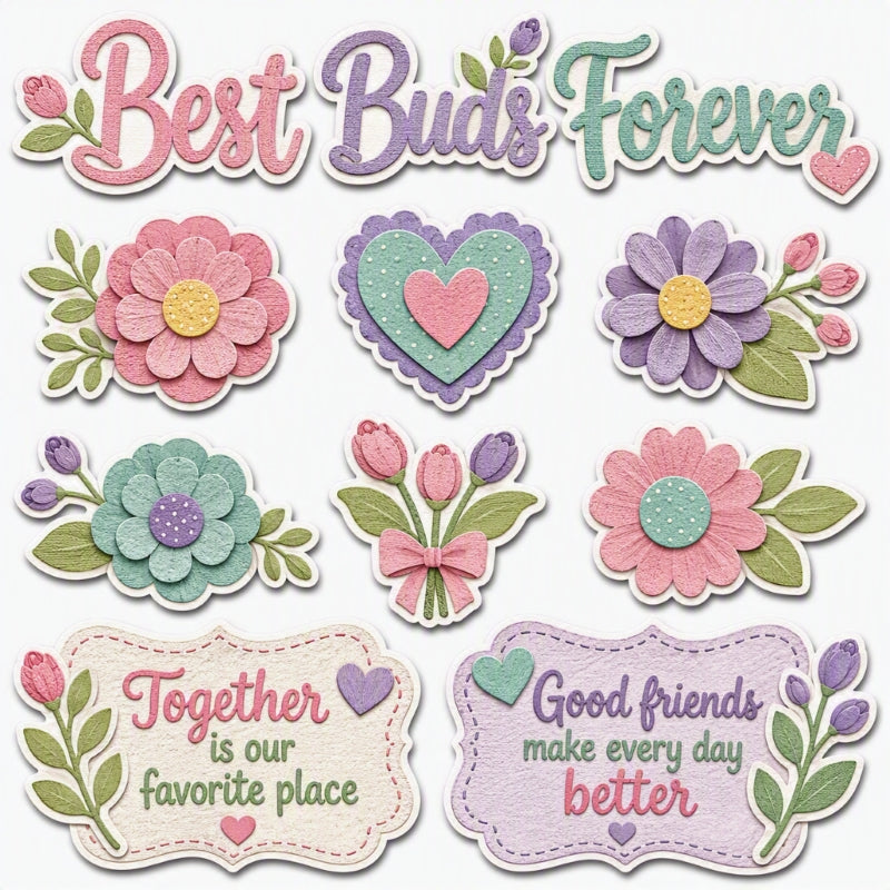Best Buds Forever-Premade Cutout Set