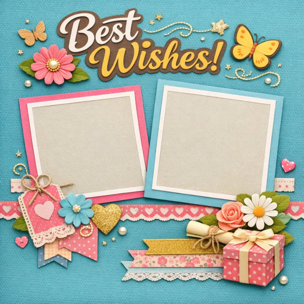 Best Wishes!-Premade Scrapbook Page