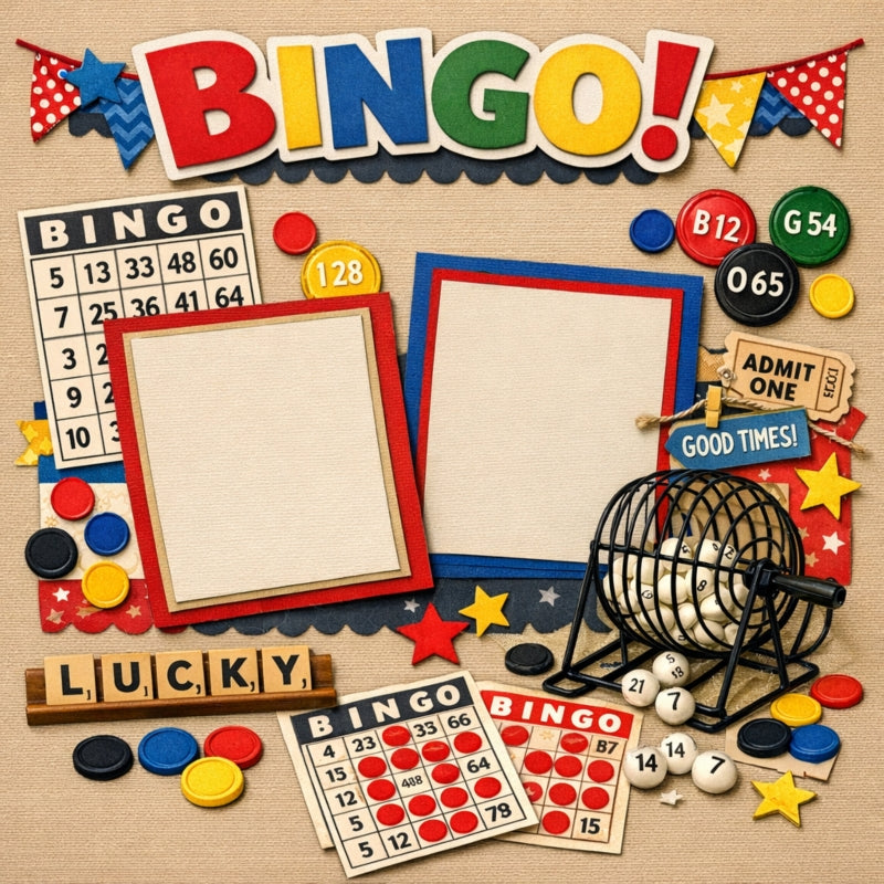 Bingo!-Premade Scrapbook Page