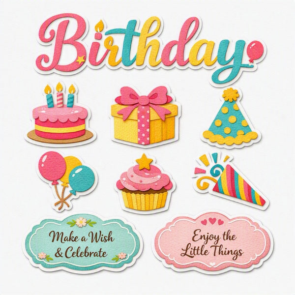 Birthday-Premade Cutout Set