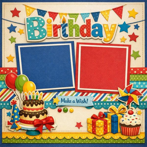 Birthday-Premade Scrapbook Page