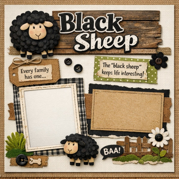 Black Sheep-Premade Scrapbook Page
