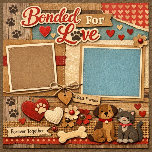 Bonded For Life-Premade Scrapbook Page