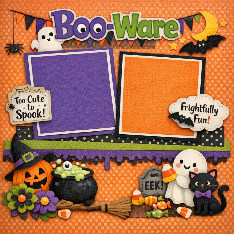 Boo-Ware-Premade Scrapbook Page
