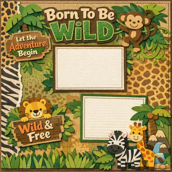 Born To Be Wild-Premade Scrapbook Page