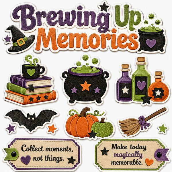 Brewing Up Memories-Premade Cutout Set