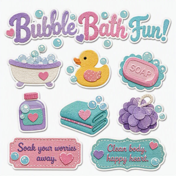 Bubble Bath Fun!-Premade Cutout Set