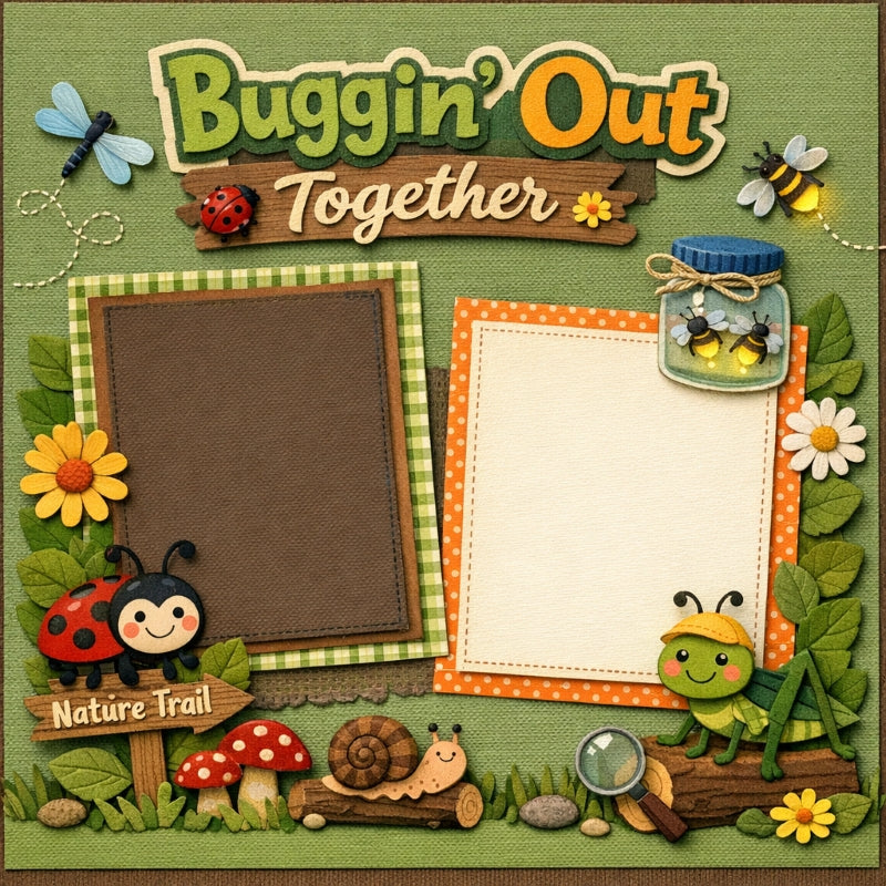 Buggin' Out Together-Premade Scrapbook Page