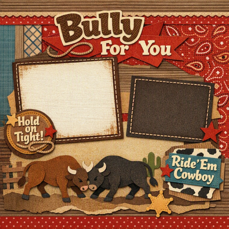 Bully For You-Premade Scrapbook Page