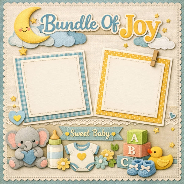 Bundle Of Joy-Premade Scrapbook Page