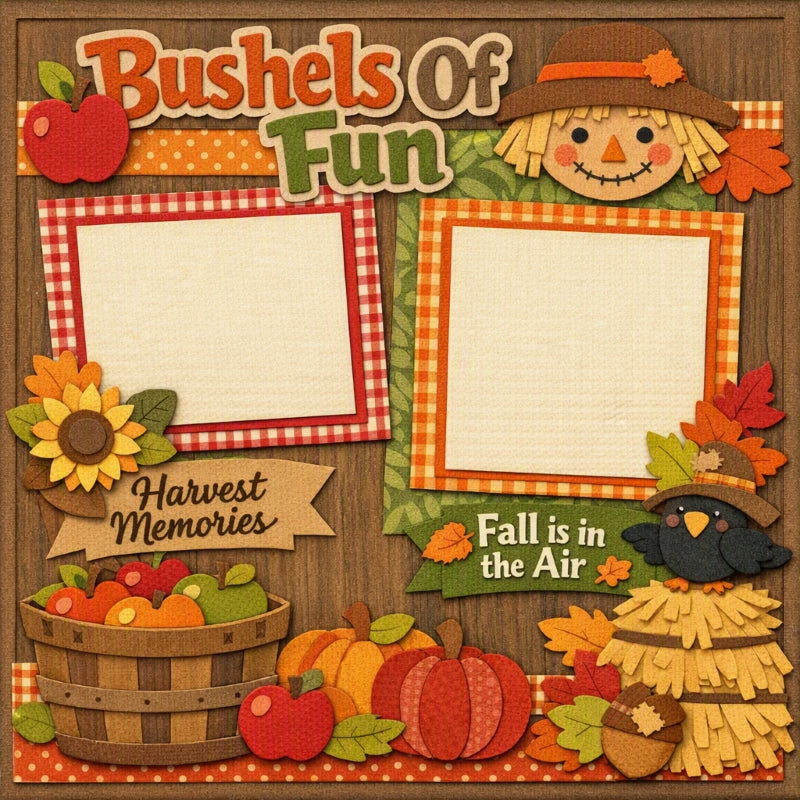 Bushels Of Fun-Premade Scrapbook Page