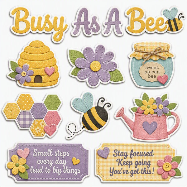 Busy As A Bee-Premade Cutout Set