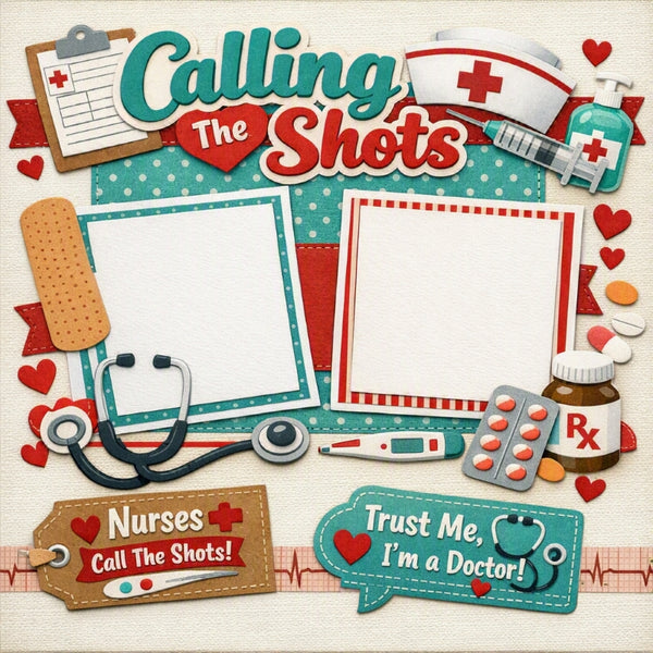 Calling The Shots-Premade Scrapbook Page