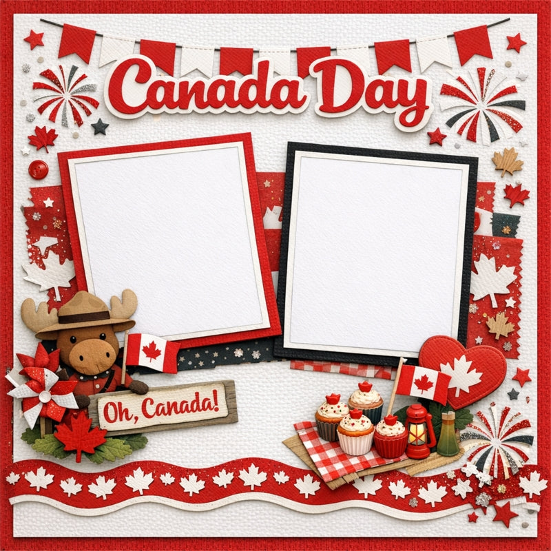 Canada Day-Premade Scrapbook Page