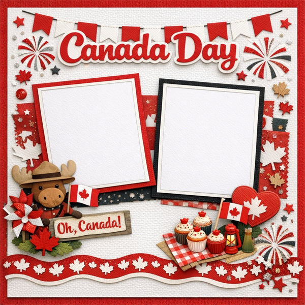 Canada Day-Premade Scrapbook Page