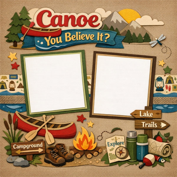Canoe You Believe It?-Premade Scrapbook Page
