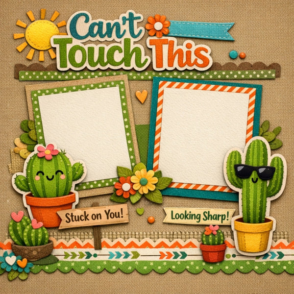 Can't Touch This-Premade Scrapbook Page