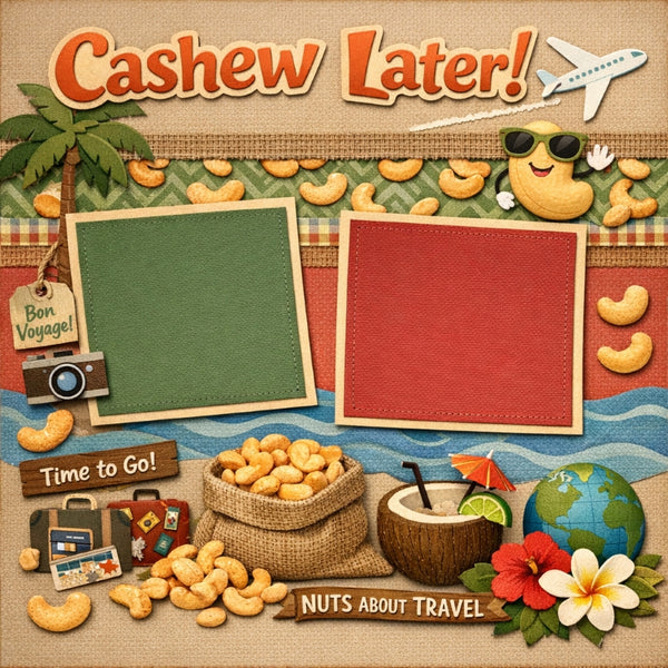 Cashew Later!-Premade Scrapbook Page