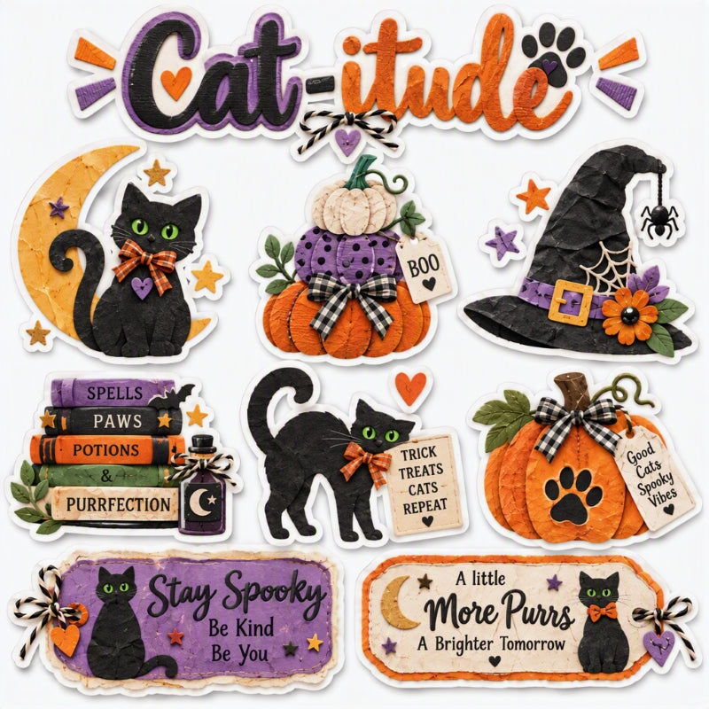 Cat-itude-Premade Cutout Set