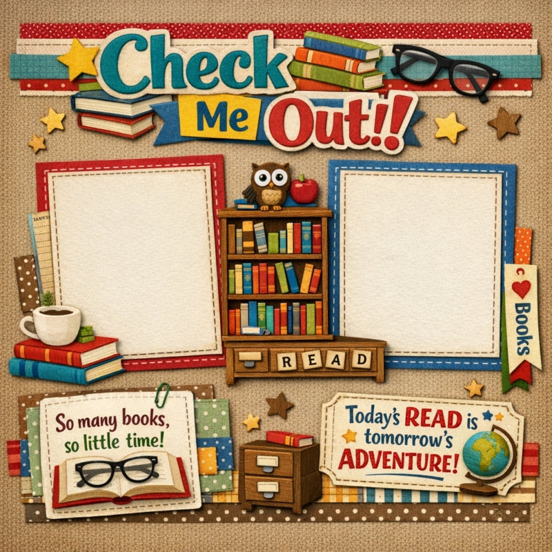 Check Me Out!-Premade Scrapbook Page