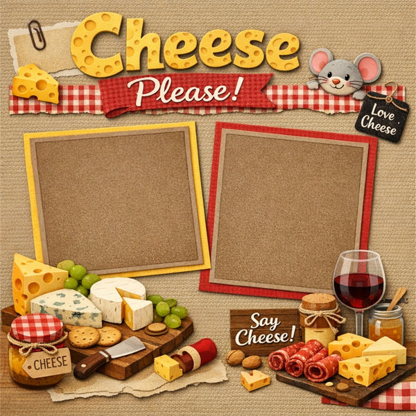 Cheese Please!-Premade Scrapbook Page
