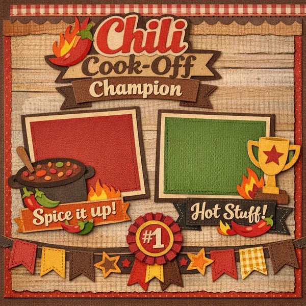 Chili Cook-Off Champion-Premade Scrapbook Page