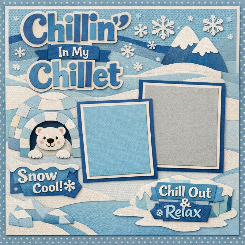 Chillin' In My Chillet-Premade Scrapbook Page
