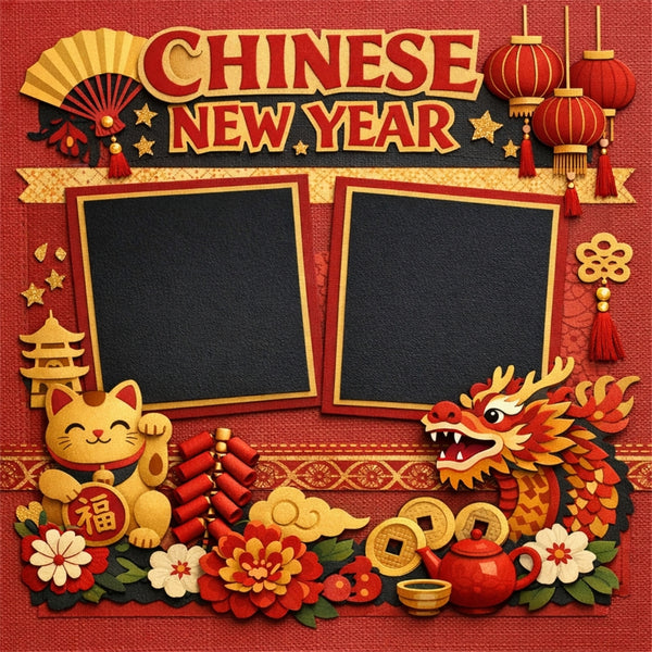 Chinese New Year-Premade Scrapbook Page