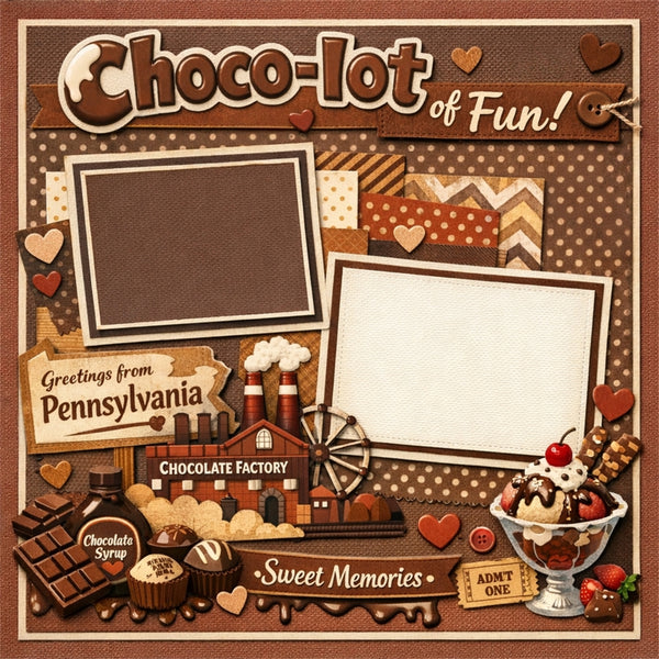 Choco-lot of Fun!-Premade Scrapbook Page