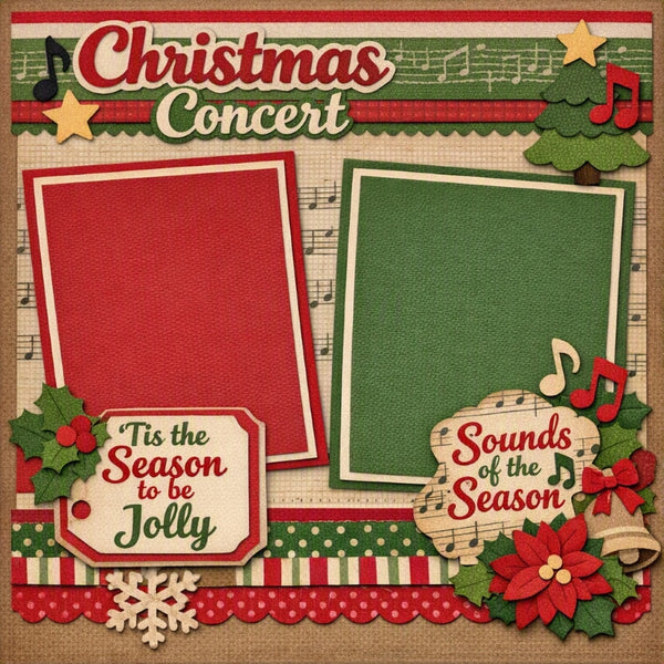 Christmas Concert-Premade Scrapbook Page