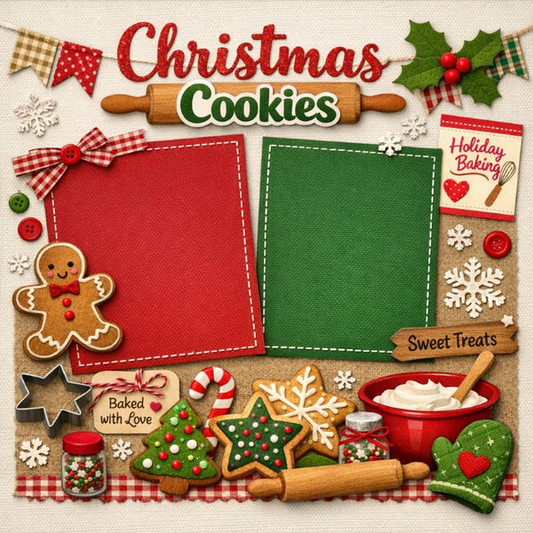 Christmas Cookies-Premade Scrapbook Page