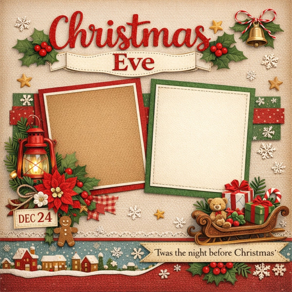 Christmas Eve-Premade Scrapbook Page
