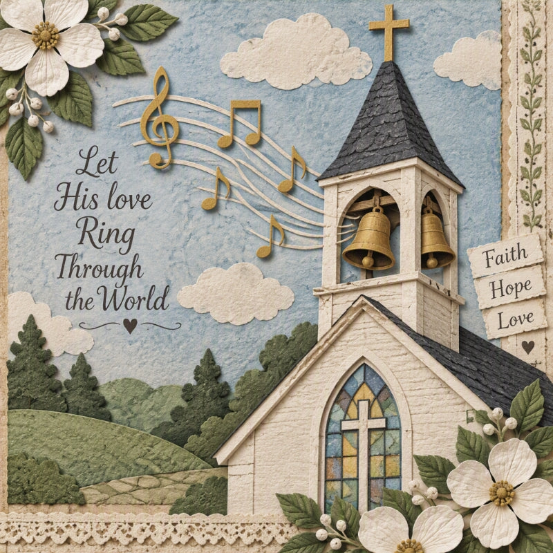 Church Bells-Premade Creative Craft Page