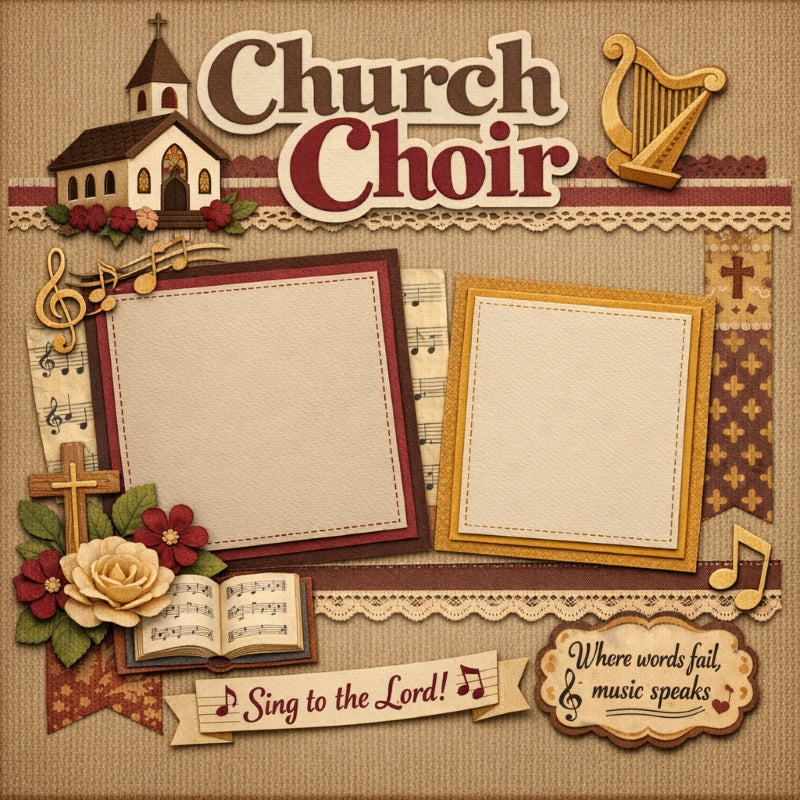 Church Choir-Premade Scrapbook Page