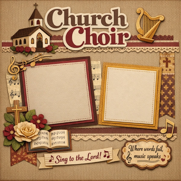 Church Choir-Premade Scrapbook Page