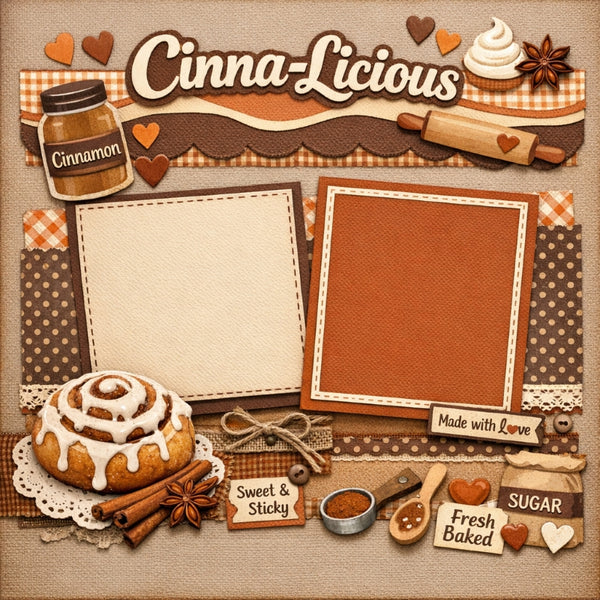 Cinna-Licious-Premade Scrapbook Page