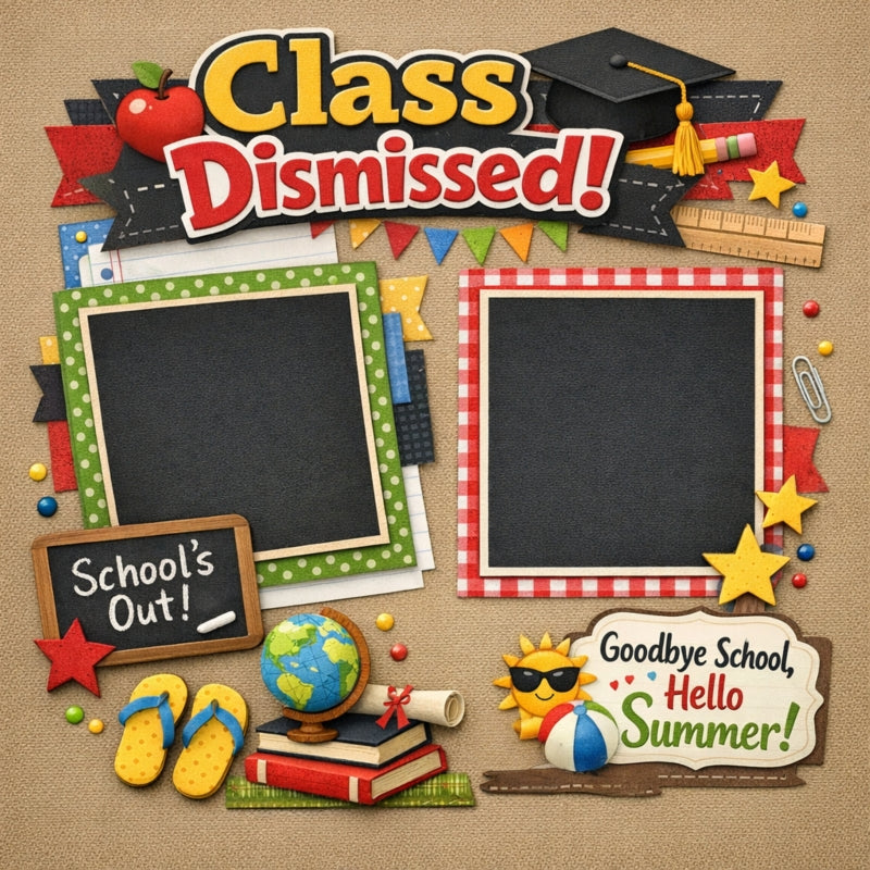 Class Dismissed!-Premade Scrapbook Page
