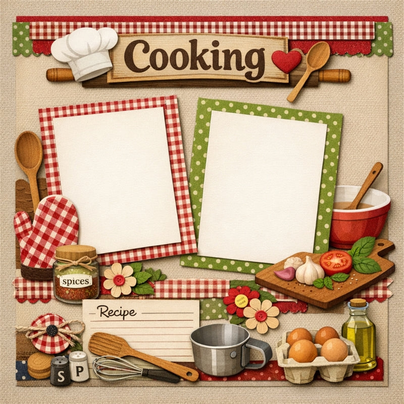 Cooking-Premade Scrapbook Page