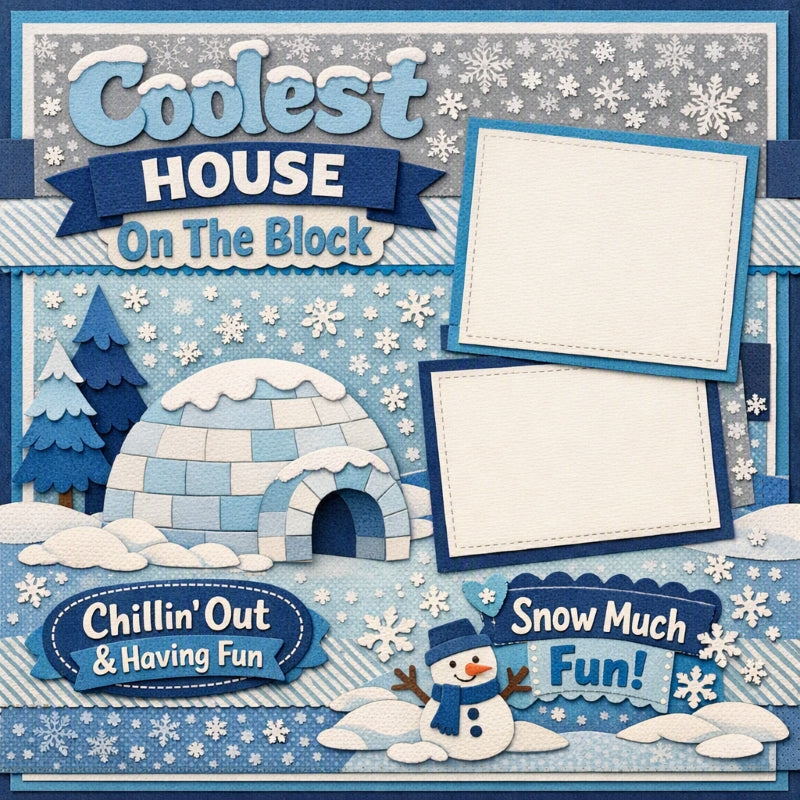 Coolest House On The Block-Premade Scrapbook Page