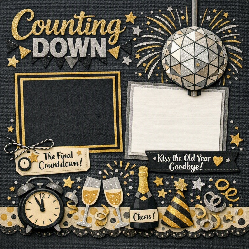 Counting Down-Premade Scrapbook Page