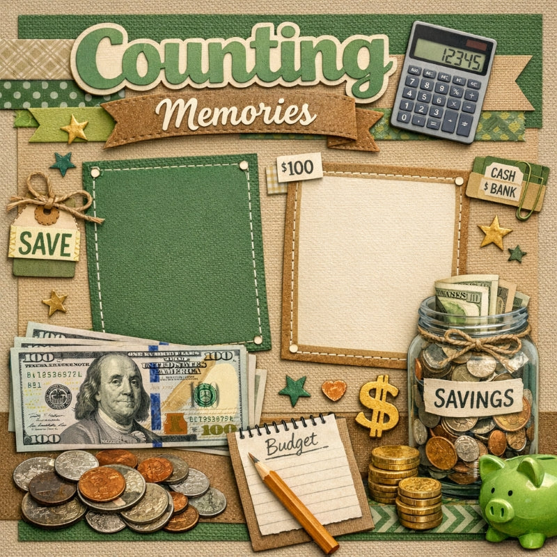 Counting Memories-Premade Scrapbook Page