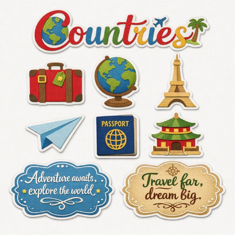 Countries-Premade Cutout Set