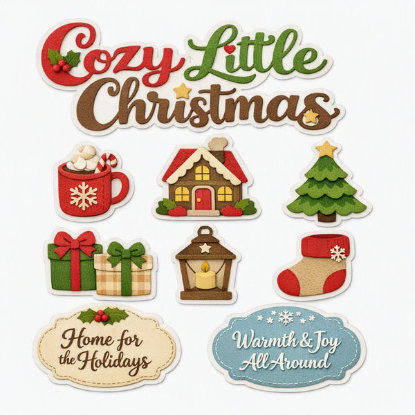 Cozy Little Christmas-Premade Cutout Set