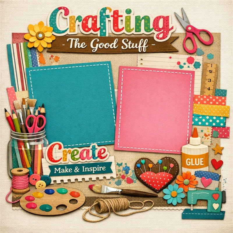 Crafting The Good Stuff-Premade Scrapbook Page