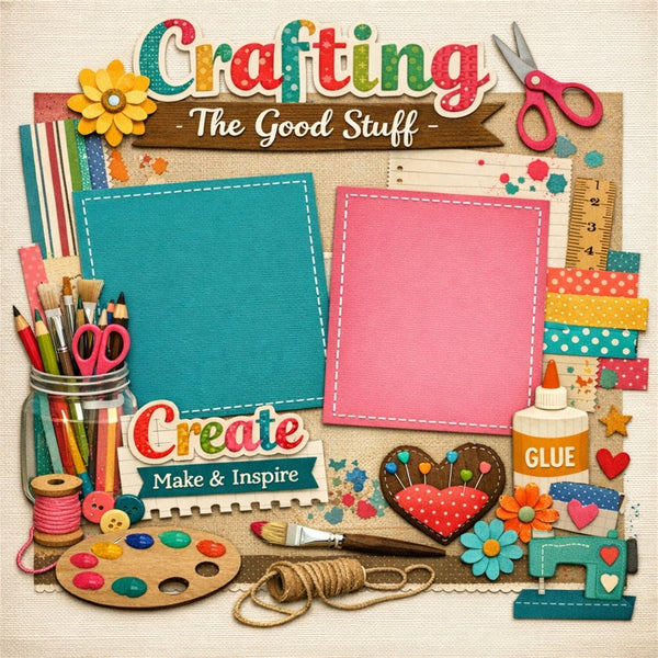 Crafting The Good Stuff-Premade Scrapbook Page