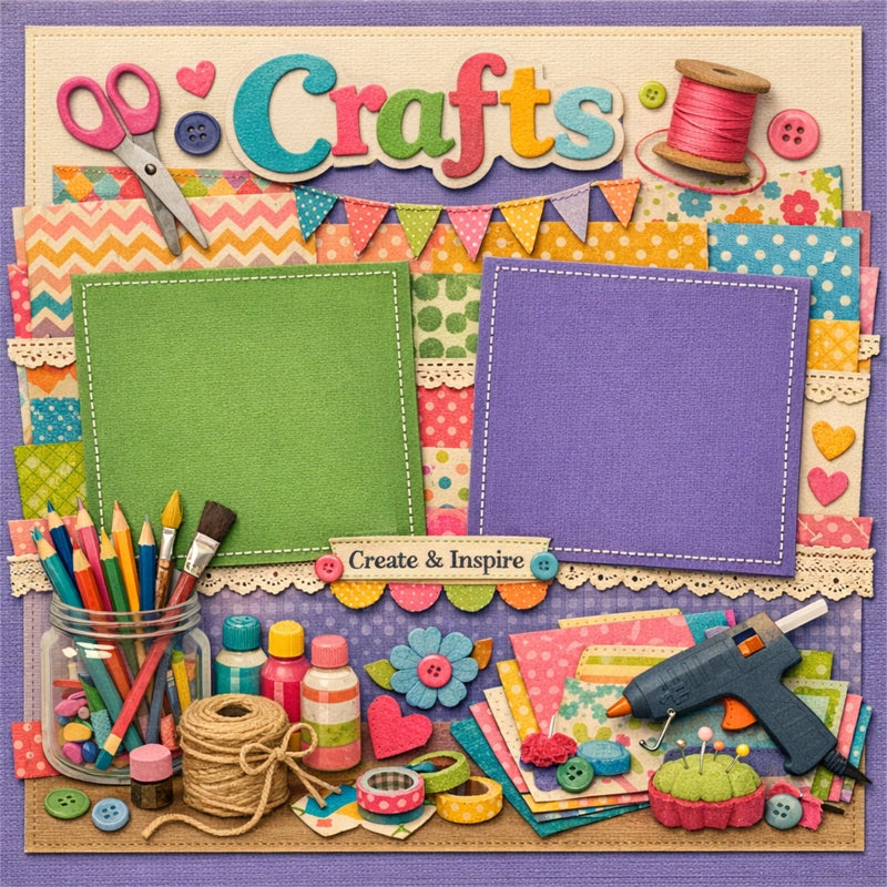 Crafts-Premade Scrapbook Page
