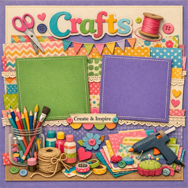 Crafts-Premade Scrapbook Page