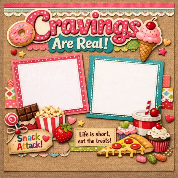Cravings Are Real!-Premade Scrapbook Page