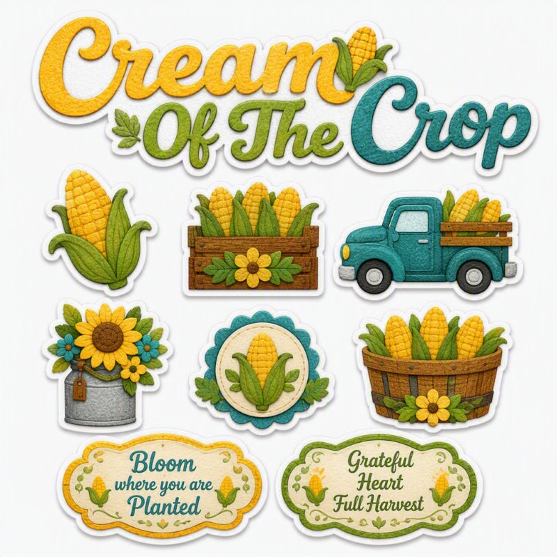 Cream Of The Crop-Premade Cutout Set